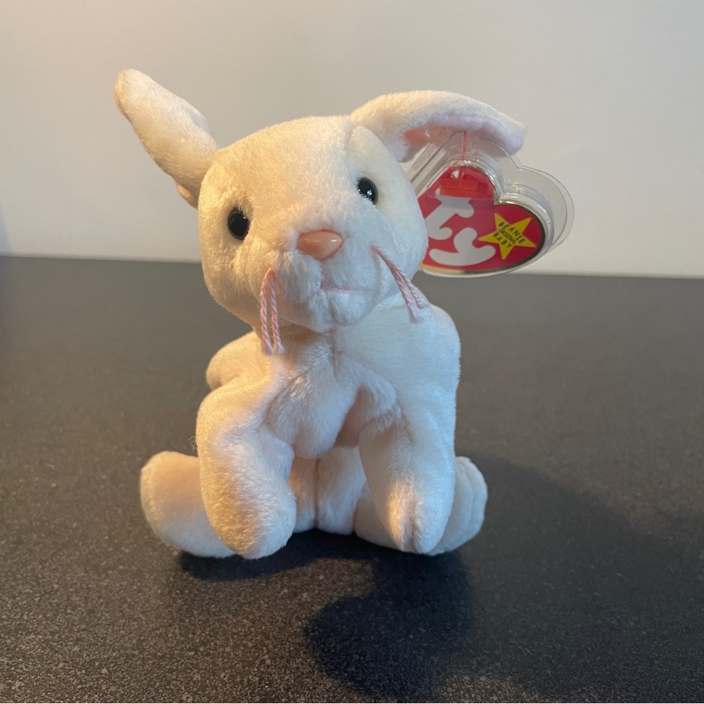 3/$12! Ty Beanie Baby - Nibbler the Bunny Rabbit - MWMT!